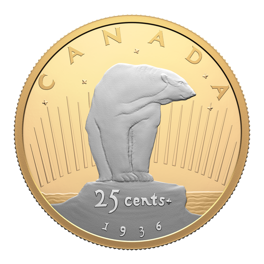 2025 Canada 25-cents Lost Designs From the Archives: Emanuel Hahn's Polar Bear Fine Silver (No Tax)