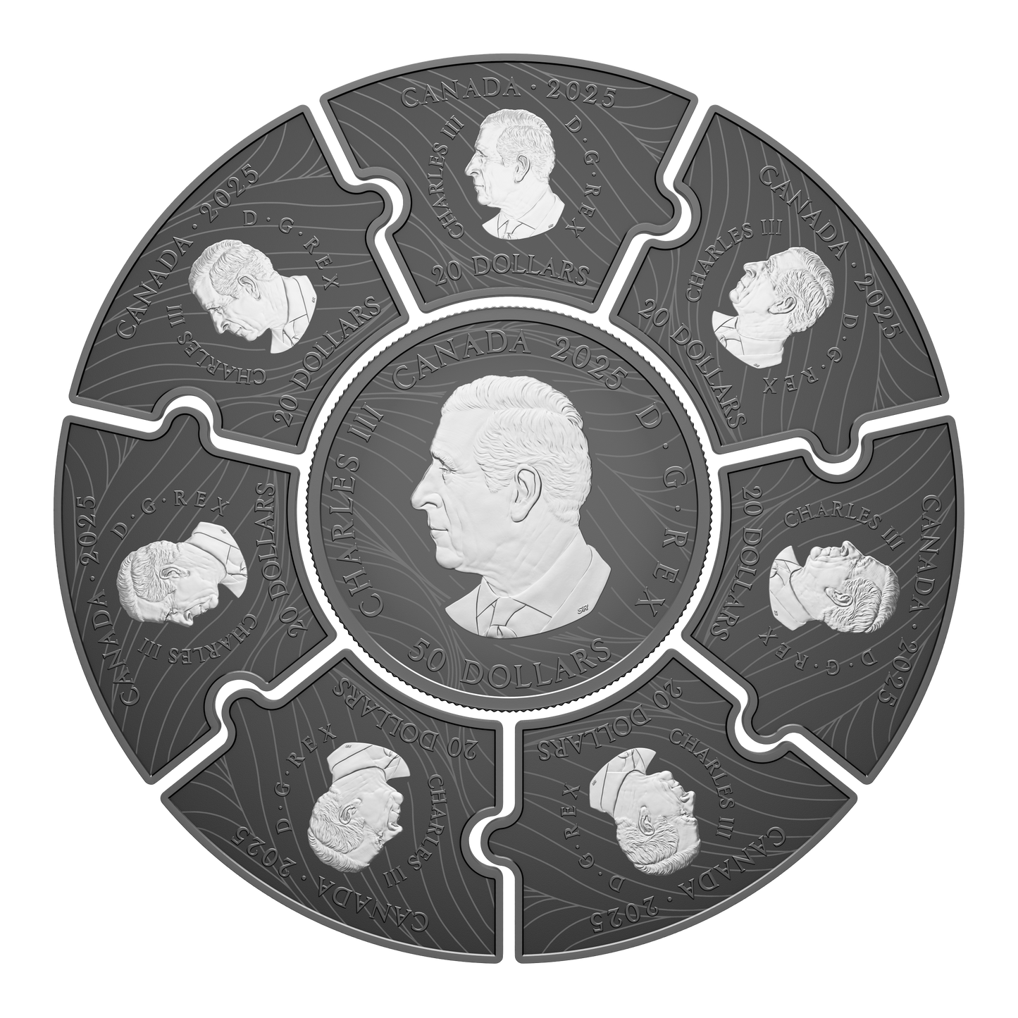 2025 Canada Moon Phases Fine Silver Puzzle Coin Set (No Tax)
