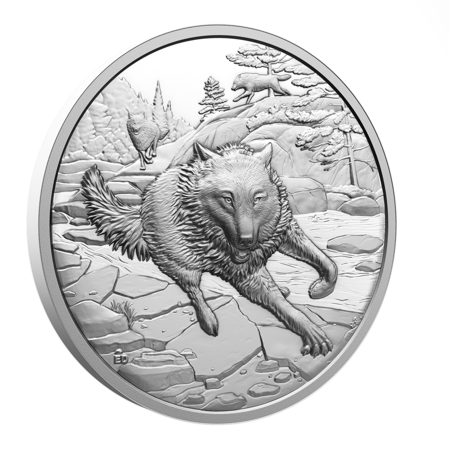 2025 Canada $20 Great Hunters: Grey Wolf Ultra-High Relief Fine Silver Coin (No Tax)