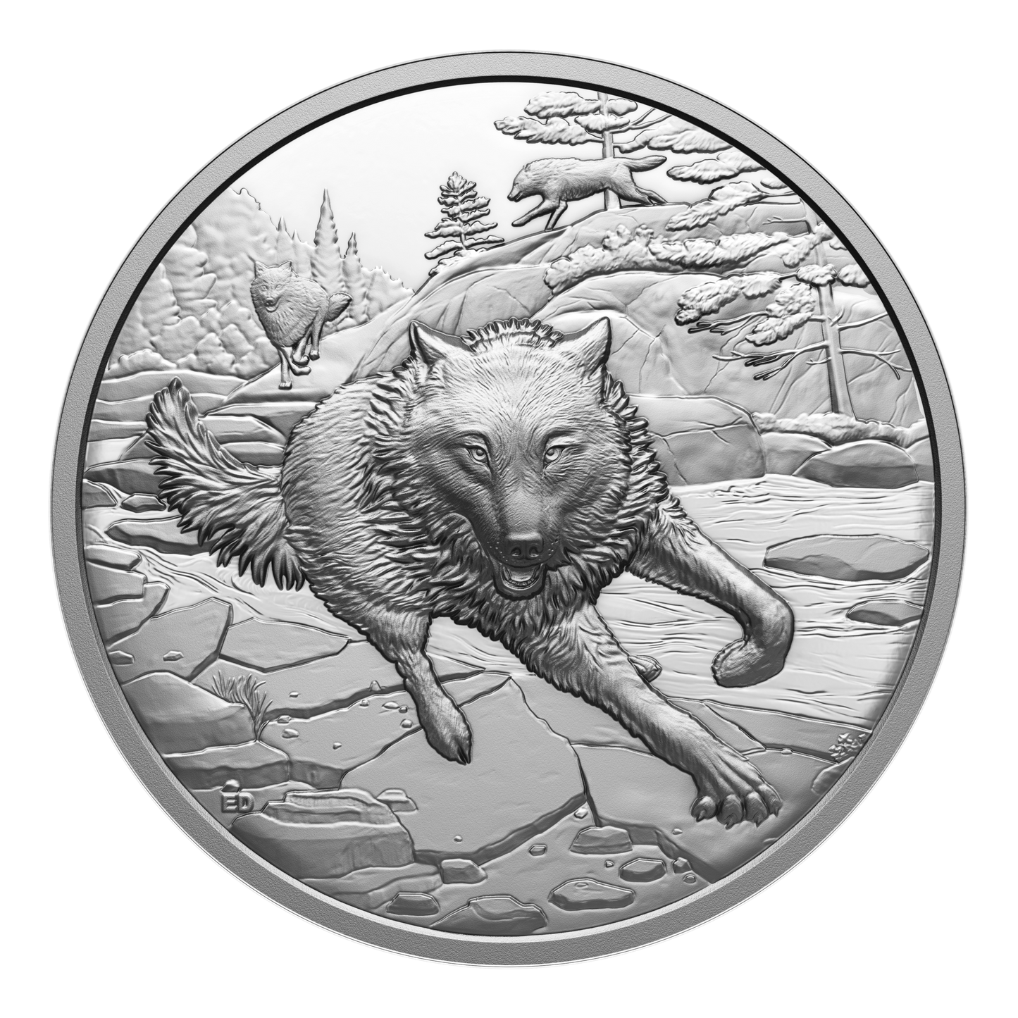 2025 Canada $20 Great Hunters: Grey Wolf Ultra-High Relief Fine Silver Coin (No Tax)