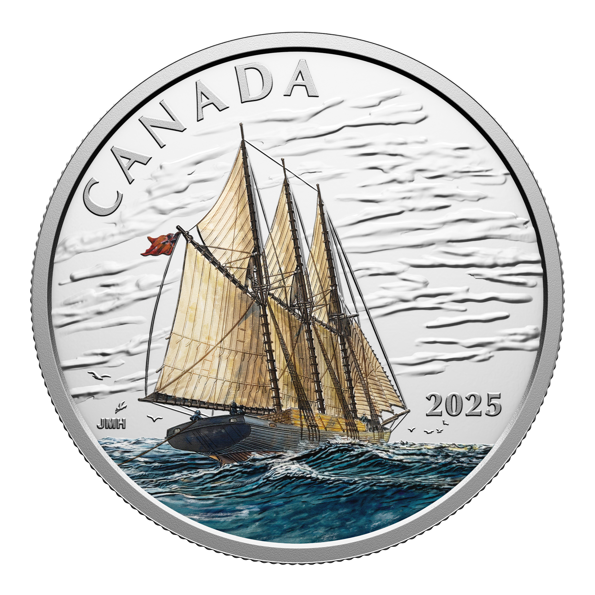 2025 Canada $15 Tall Ships: Three-Masted Schooner Fine