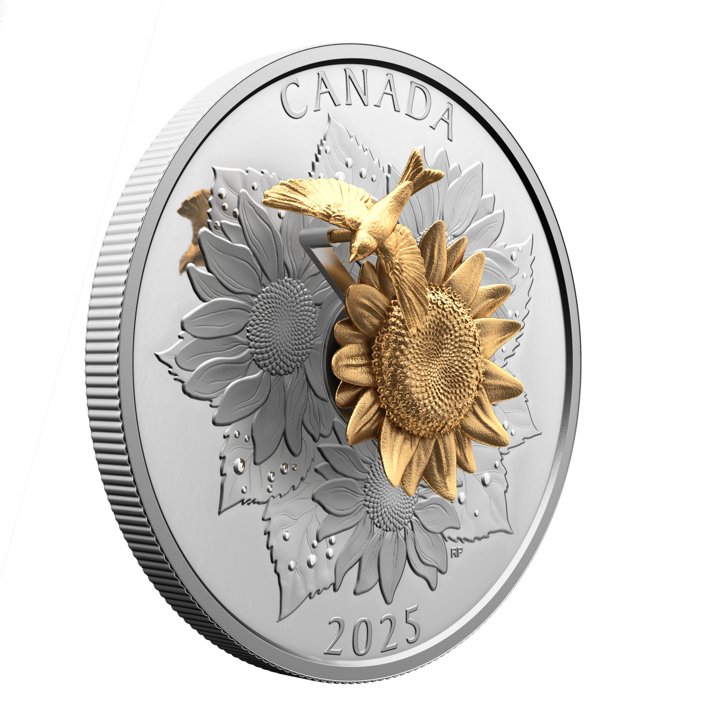 2025 Canada $50 The Goldfinch and the Bloom Fine Silver Coin