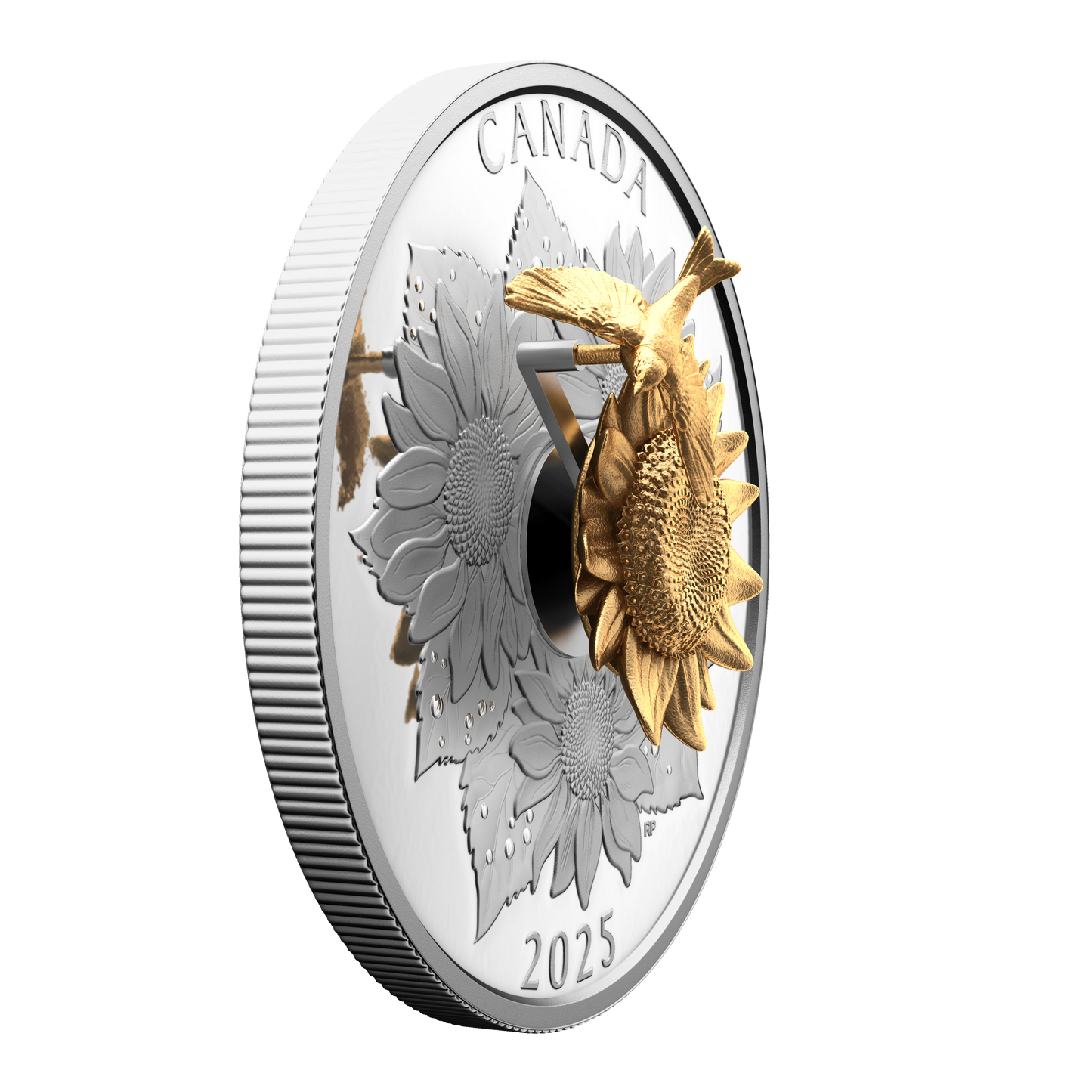 2025 Canada $50 The Goldfinch and the Bloom Fine Silver Coin
