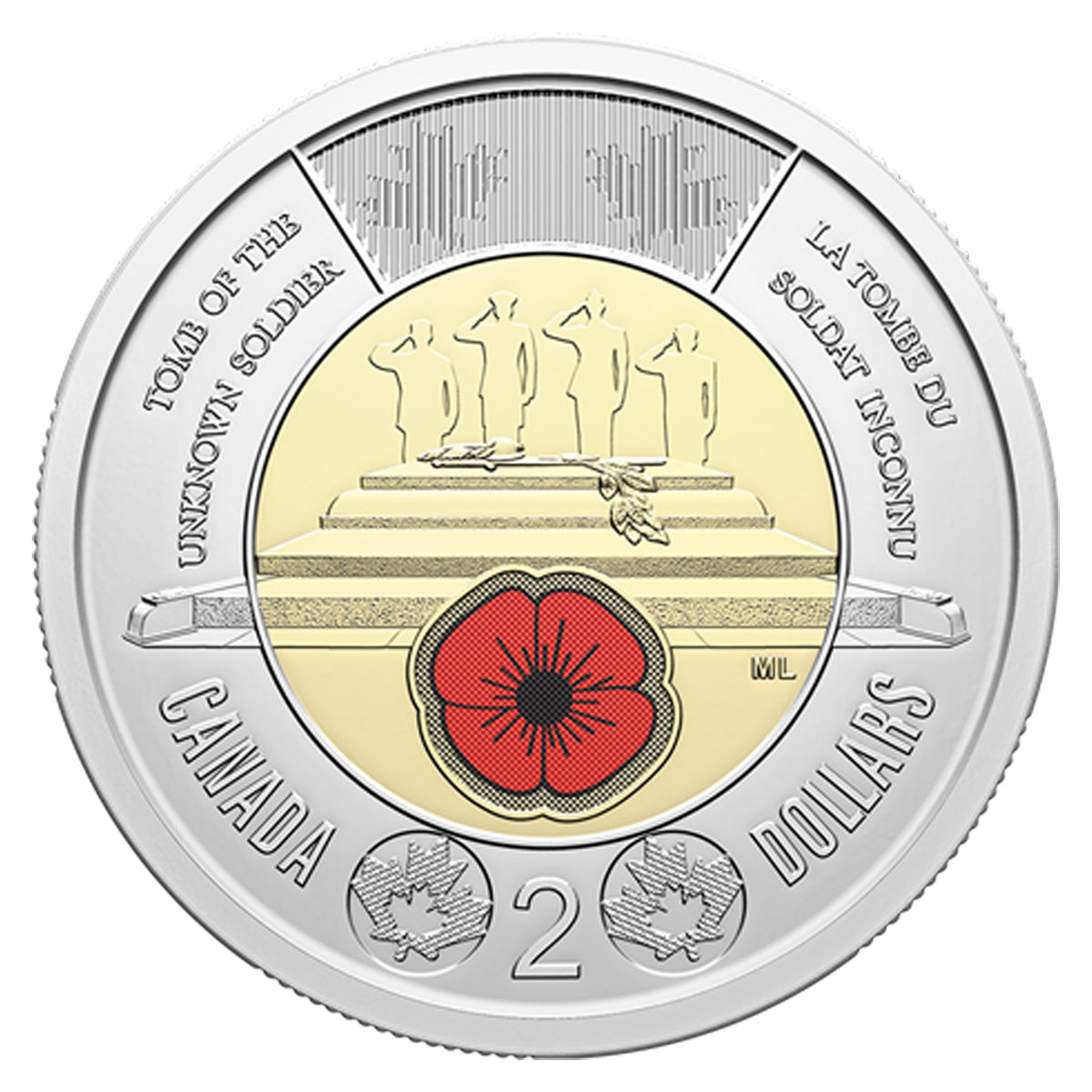 2025 Mixed $2 Honouring Canada's Unknown Soldier Original Roll of 25pcs