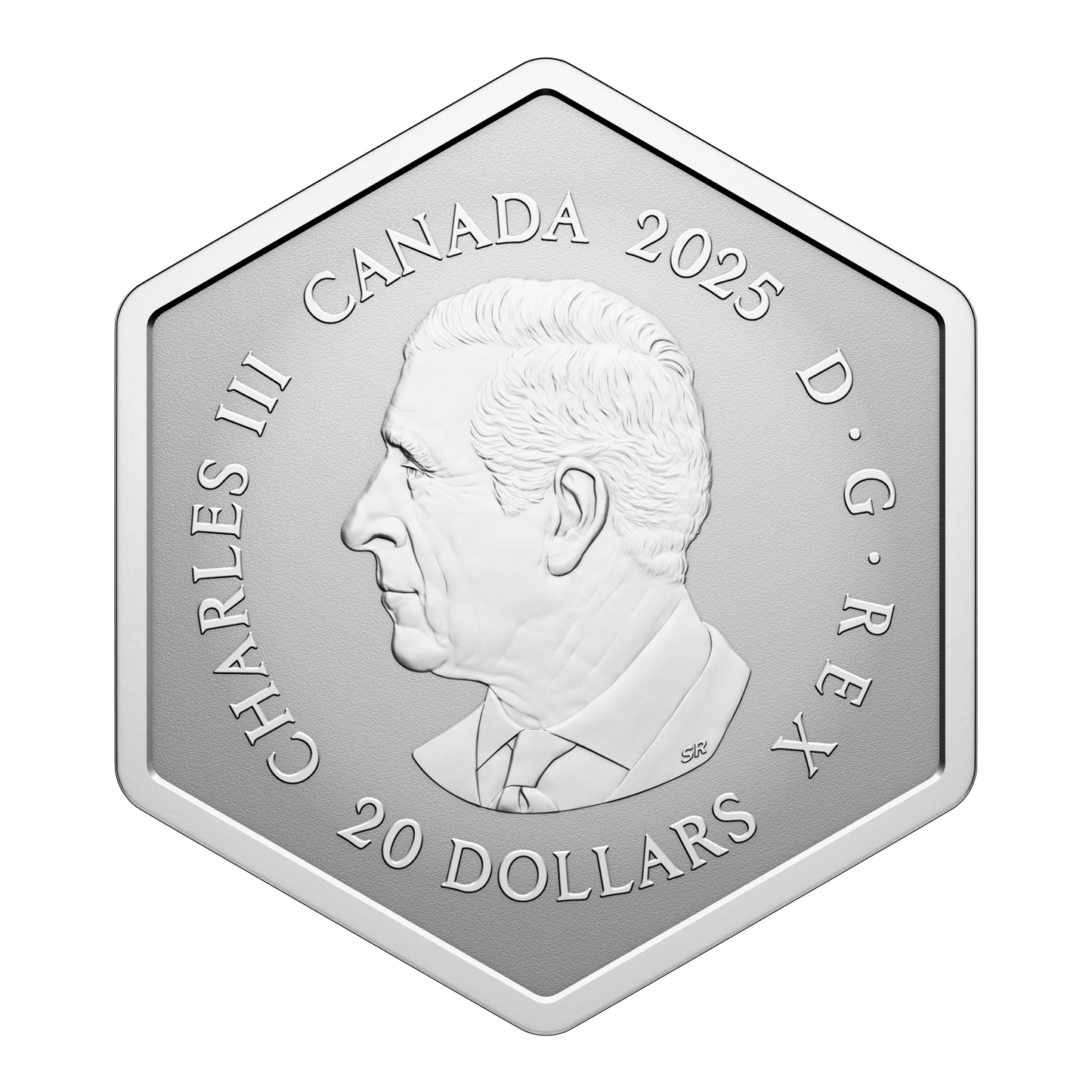 2025 Canada $20 Snowflake Hexagon Shaped Fine Silver Coin