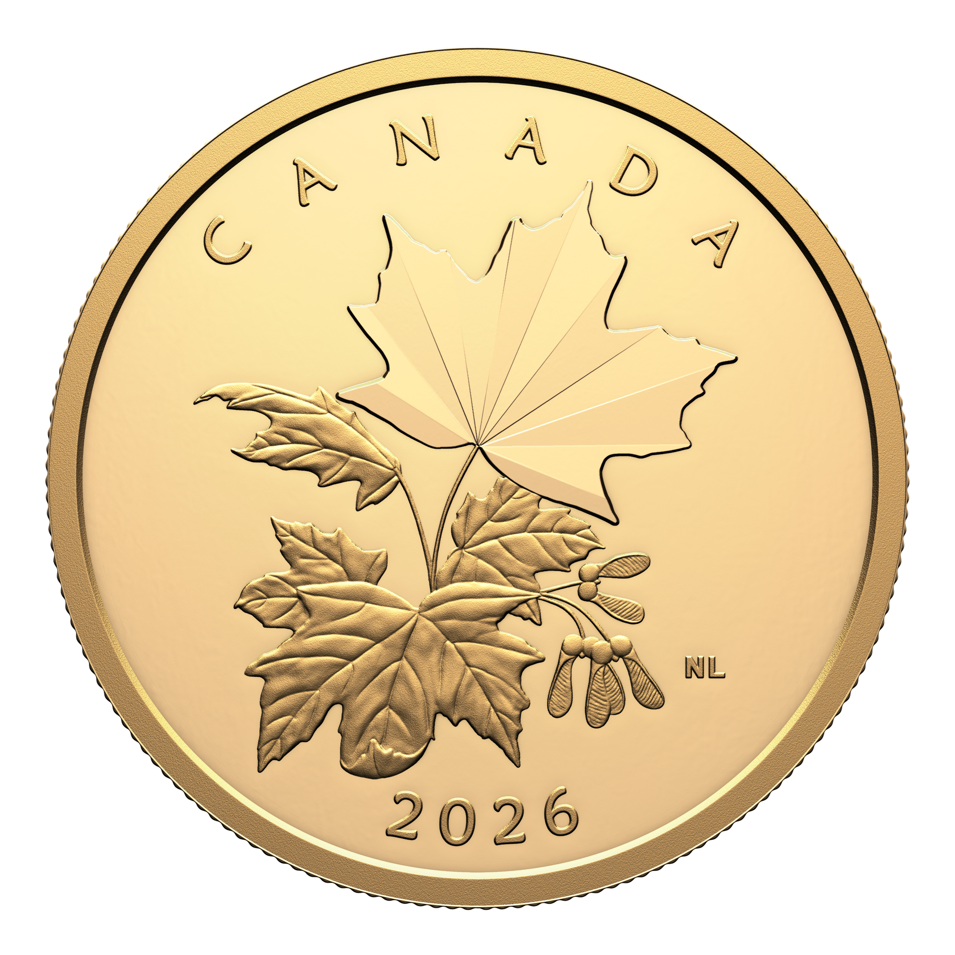 2026 Canada $200 Multifaceted Maple Leaves Pure Gold (No Tax