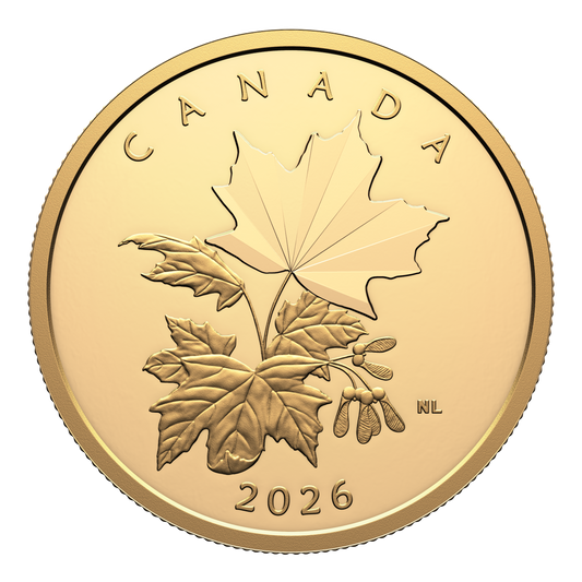 2026 Canada $200 Multifaceted Maple Leaves Pure Gold (No Tax)