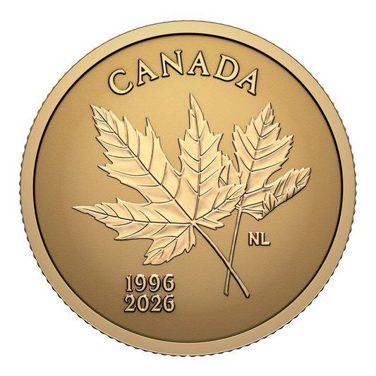 2026 Canada $1 30th Anniversary of Canada's Arboreal Emblem Pure Gold (No Tax)