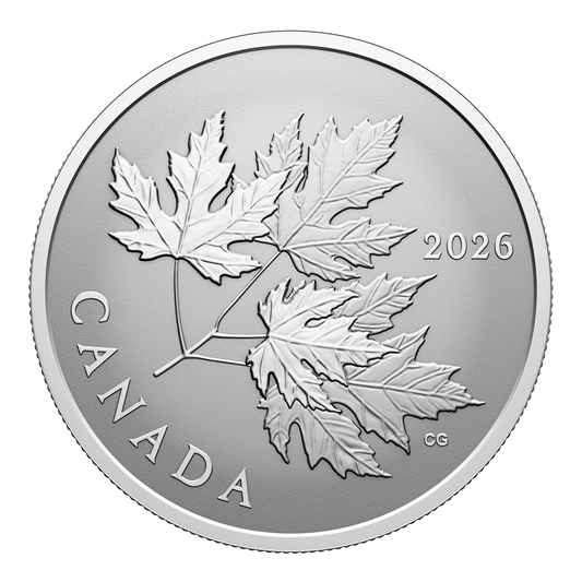 2026 Canada $10 Gleaming Maple Leaves Fine Silver (No Tax)