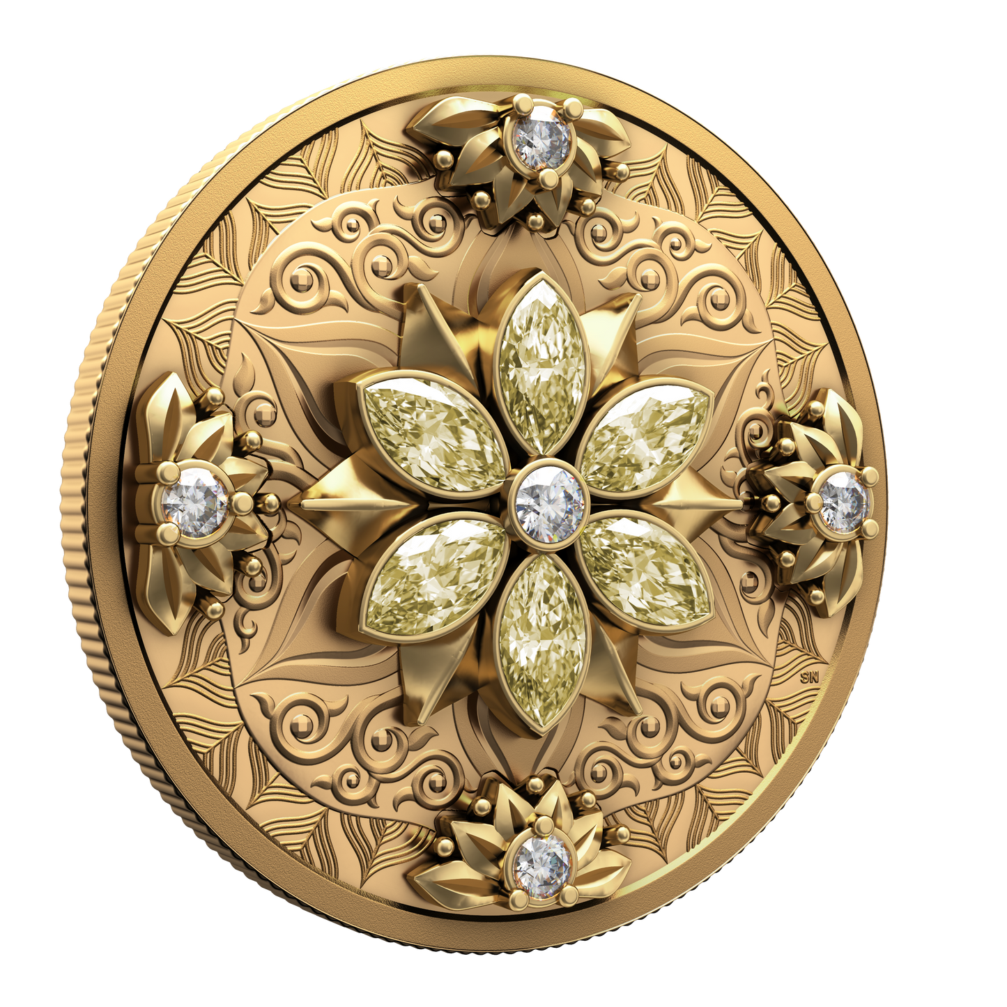 2025 Canada $200 Radiance 1 oz. Pure Gold Coin With Diamonds