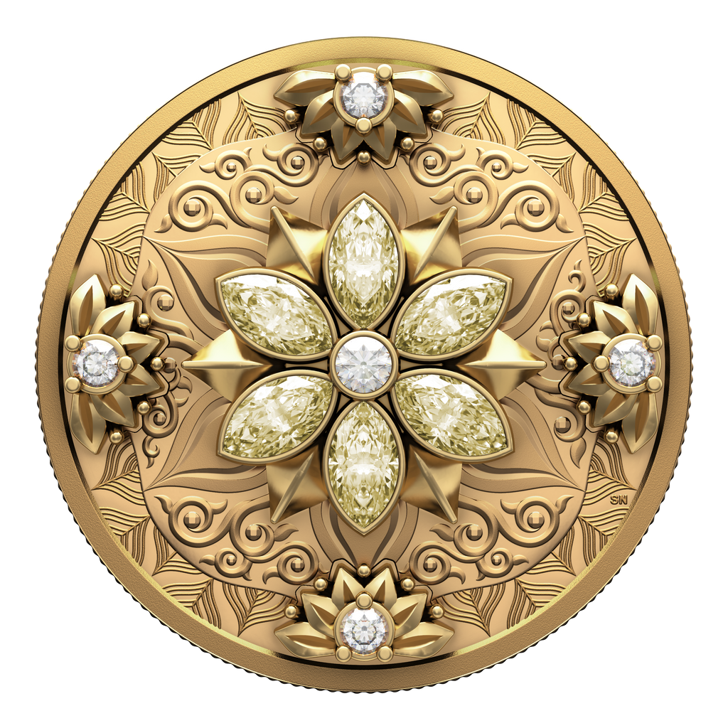 2025 Canada $200 Radiance 1 oz. Pure Gold Coin With Diamonds