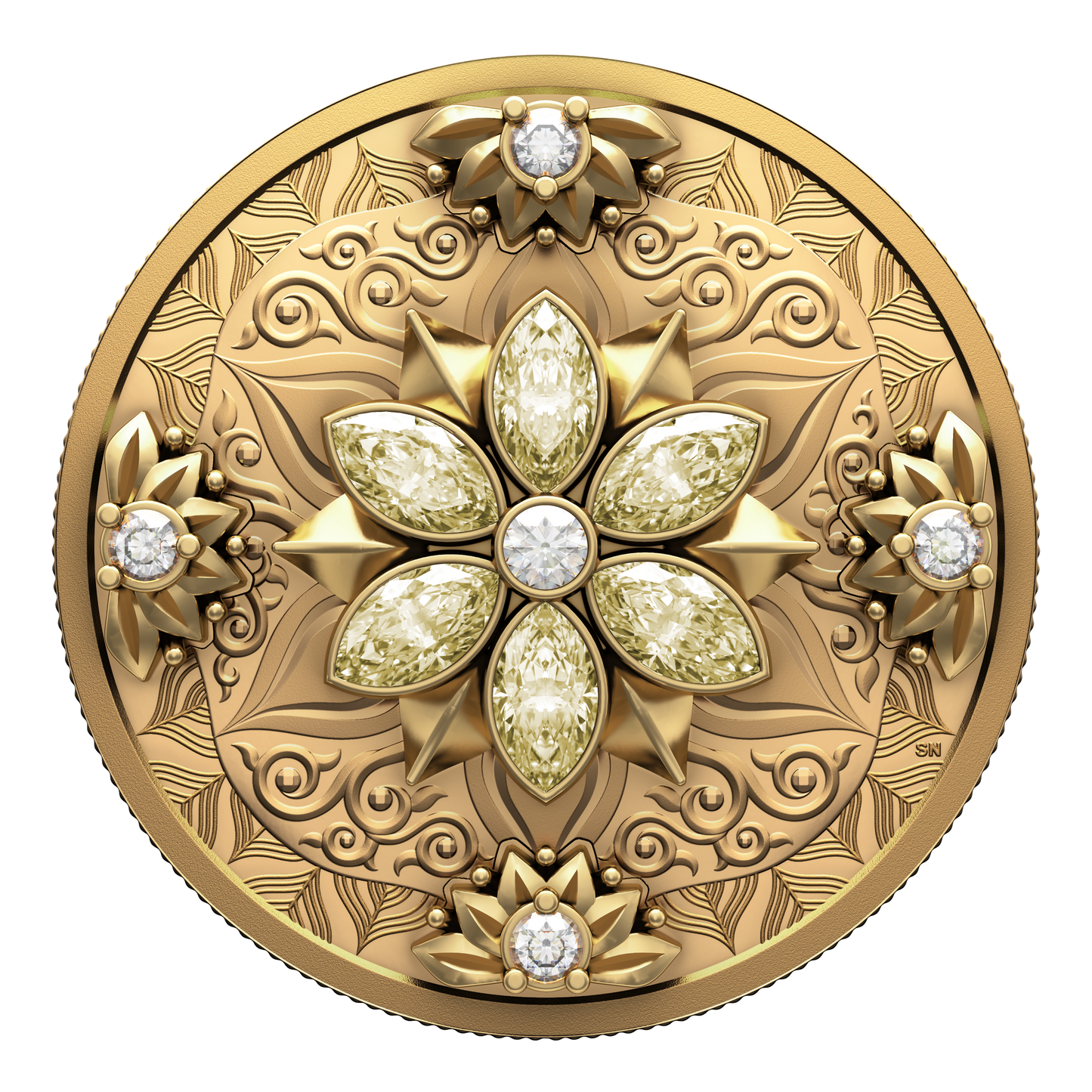 2025 Canada $200 Radiance 1 oz. Pure Gold Coin With Diamonds