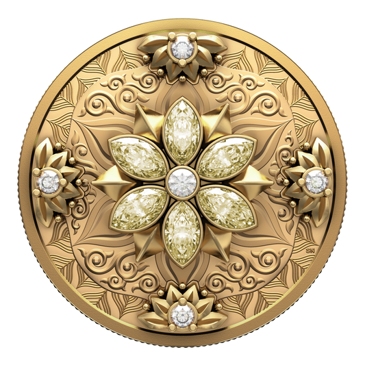 2025 Canada $200 Radiance 1 oz. Pure Gold Coin With Diamonds