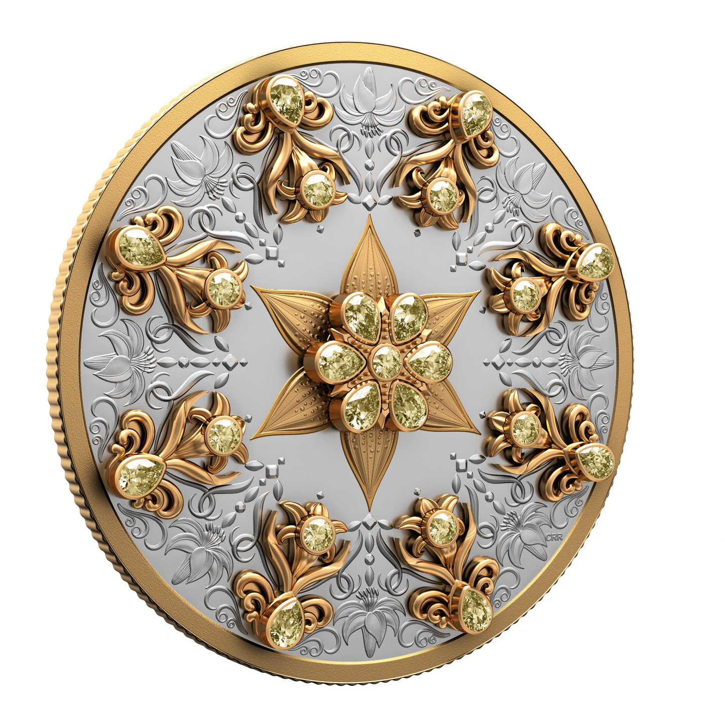 2025 Canada $1250 Brilliant 10 oz. Pure Platinum Coin with Diamonds