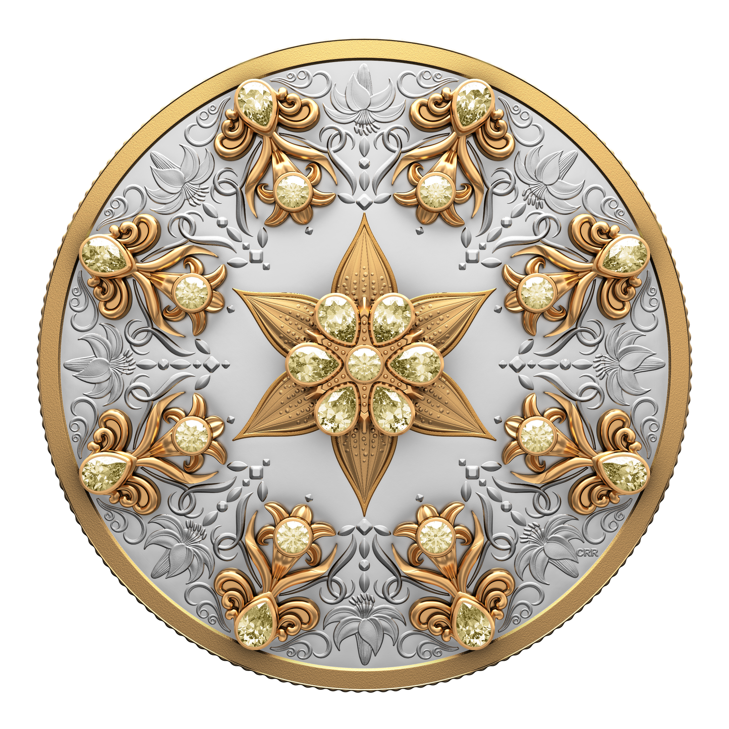 2025 Canada $1250 Brilliant 10 oz. Pure Platinum Coin with Diamonds