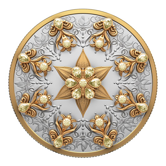 2025 Canada $1250 Brilliant 10 oz. Pure Platinum Coin with Diamonds