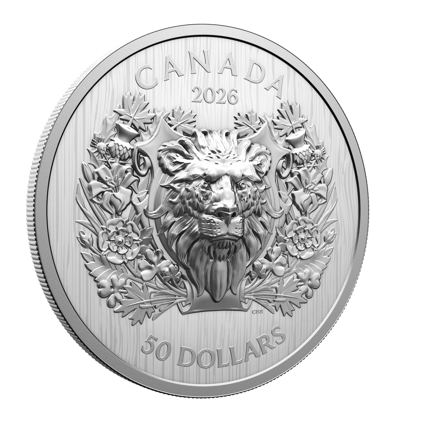 2026 Canada $50 Heraldic Lion Fine Silver (No Tax)