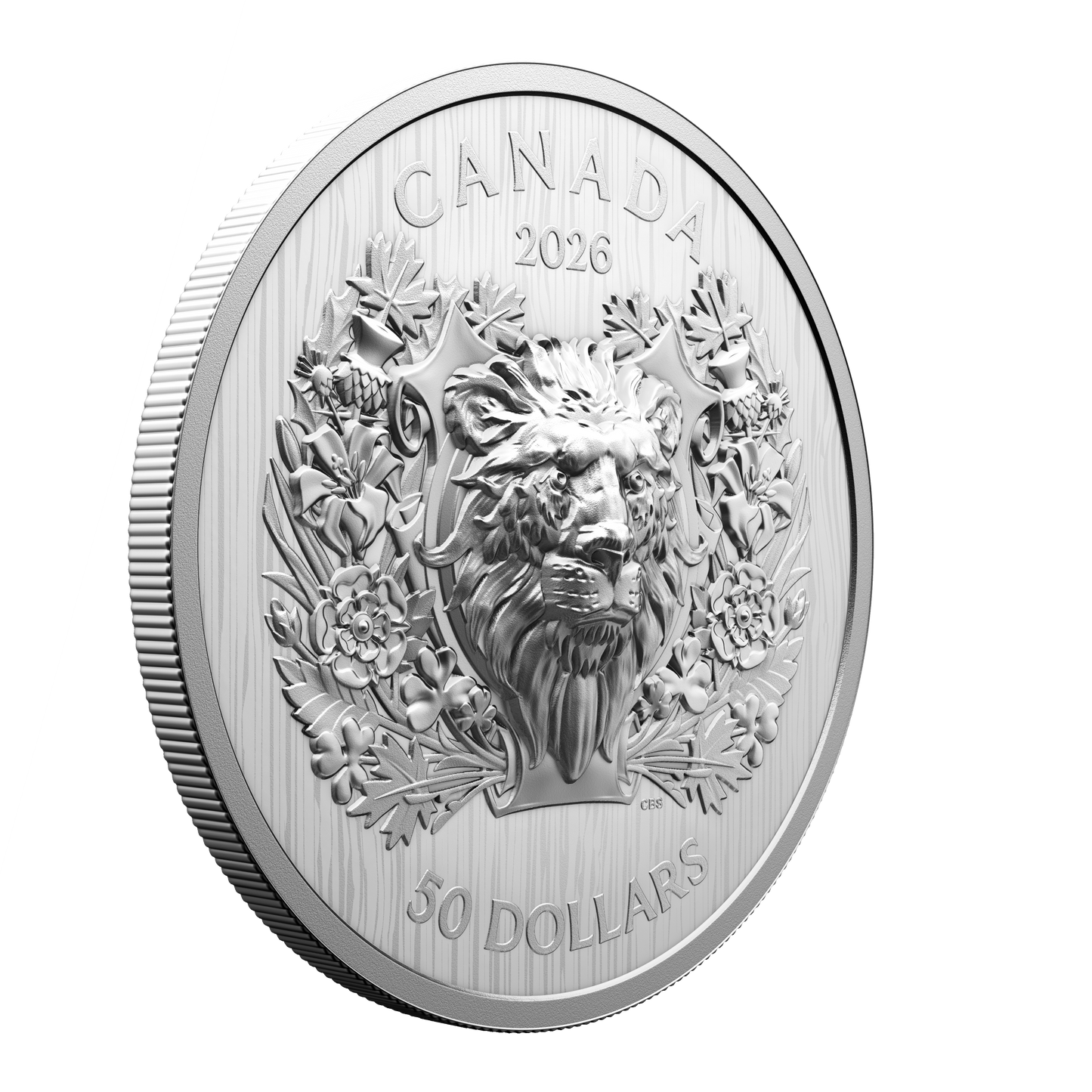 2026 Canada $50 Heraldic Lion Fine Silver (No Tax)