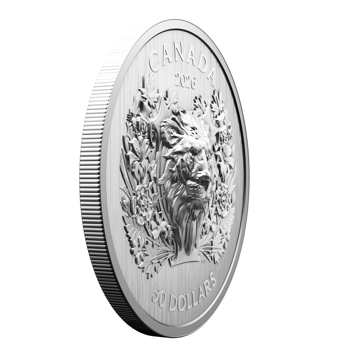 2026 Canada $50 Heraldic Lion Fine Silver (No Tax)