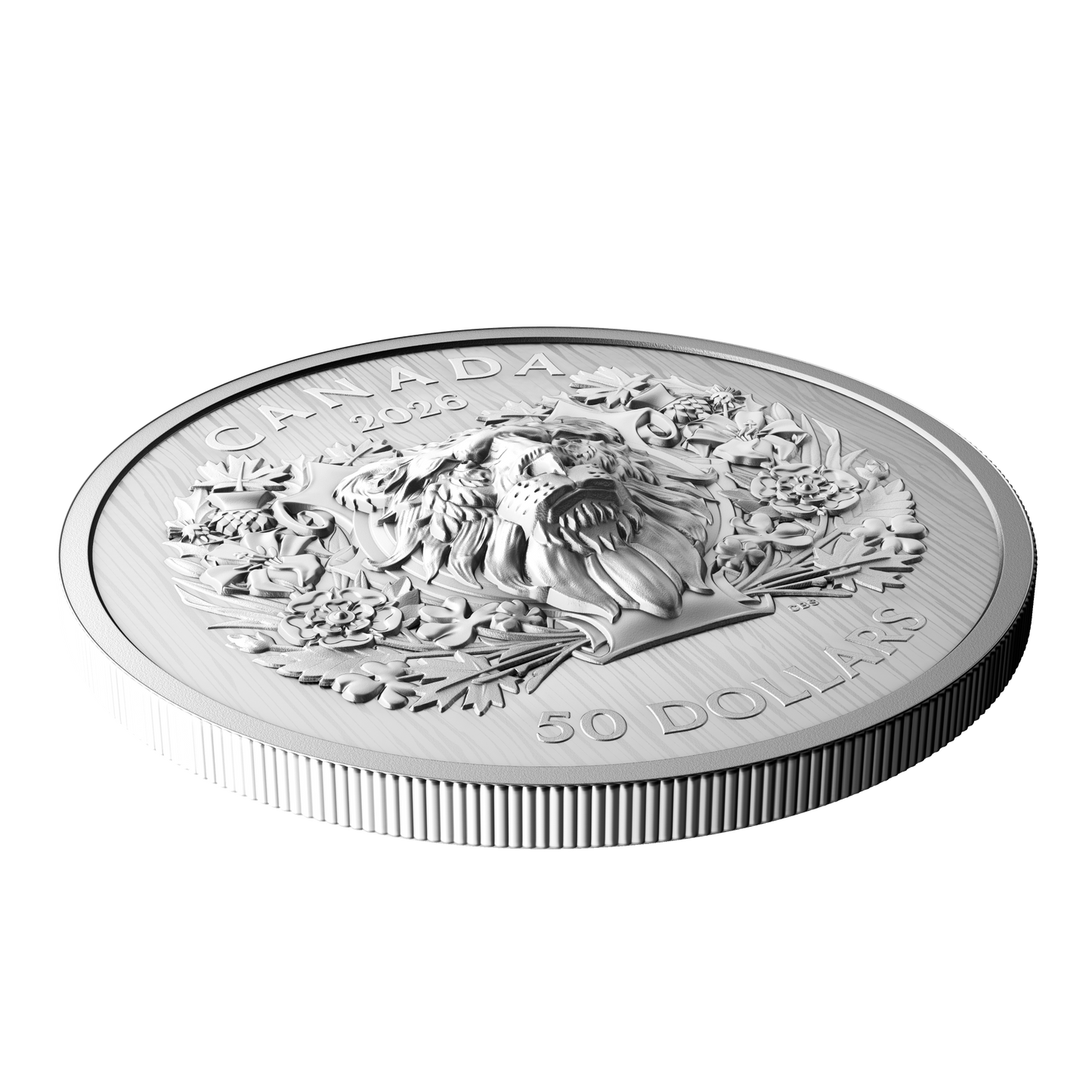 2026 Canada $50 Heraldic Lion Fine Silver (No Tax)