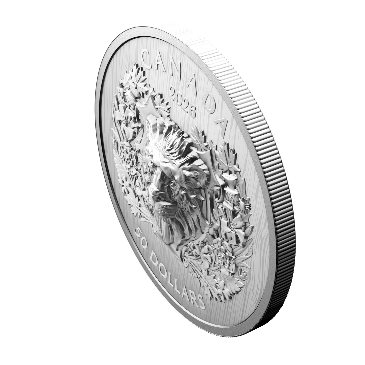 2026 Canada $50 Heraldic Lion Fine Silver (No Tax)