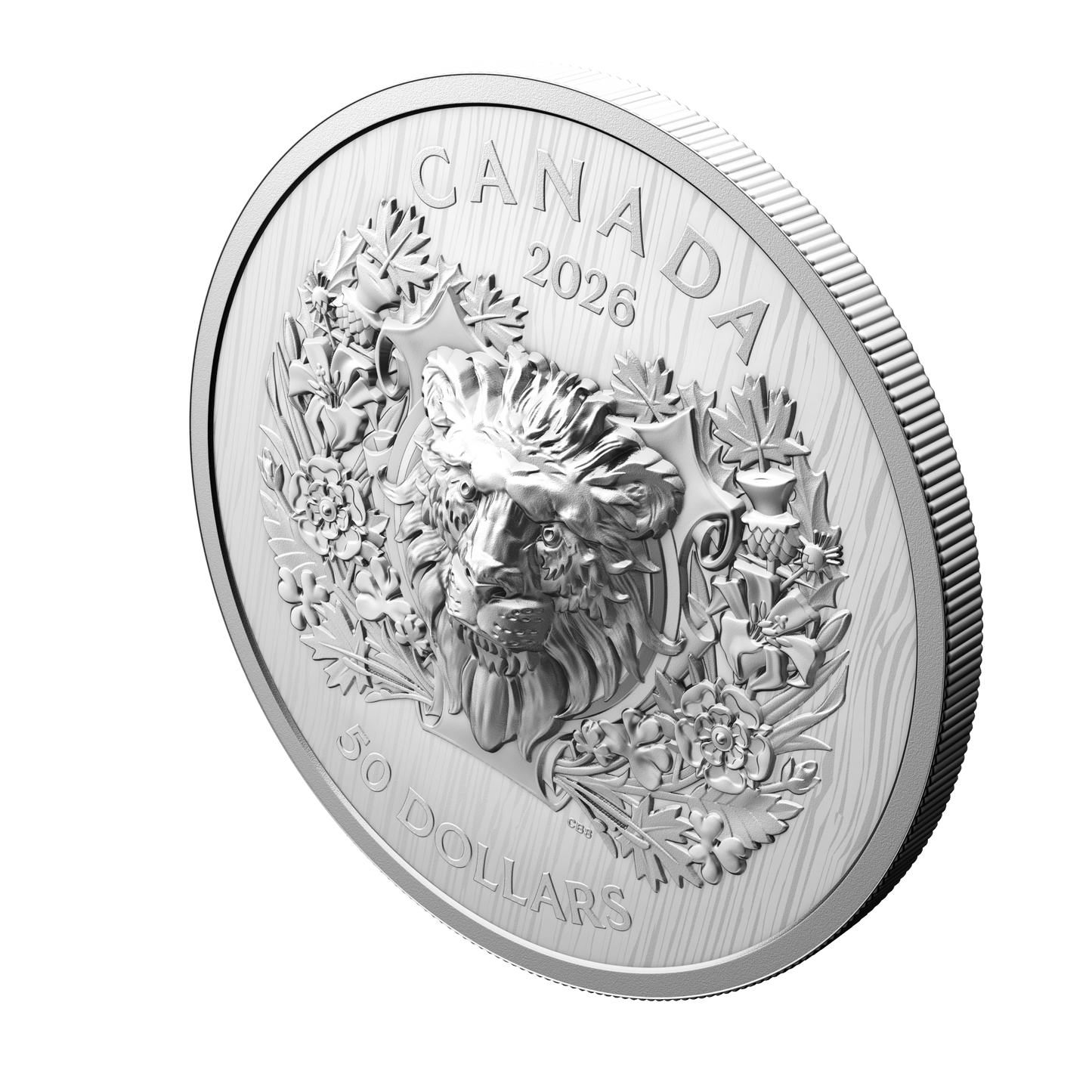 2026 Canada $50 Heraldic Lion Fine Silver (No Tax)