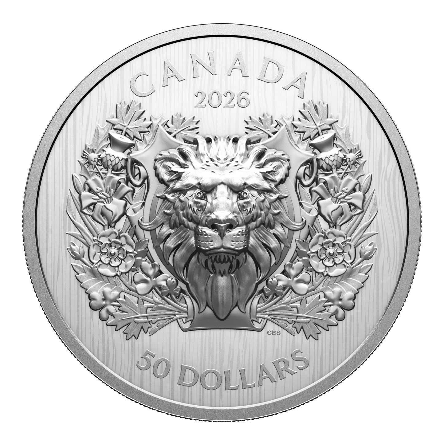 2026 Canada $50 Heraldic Lion Fine Silver (No Tax)