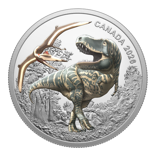 (Pre-Order) 2026 Canada $20 T. Rex Fine Silver (No Tax)