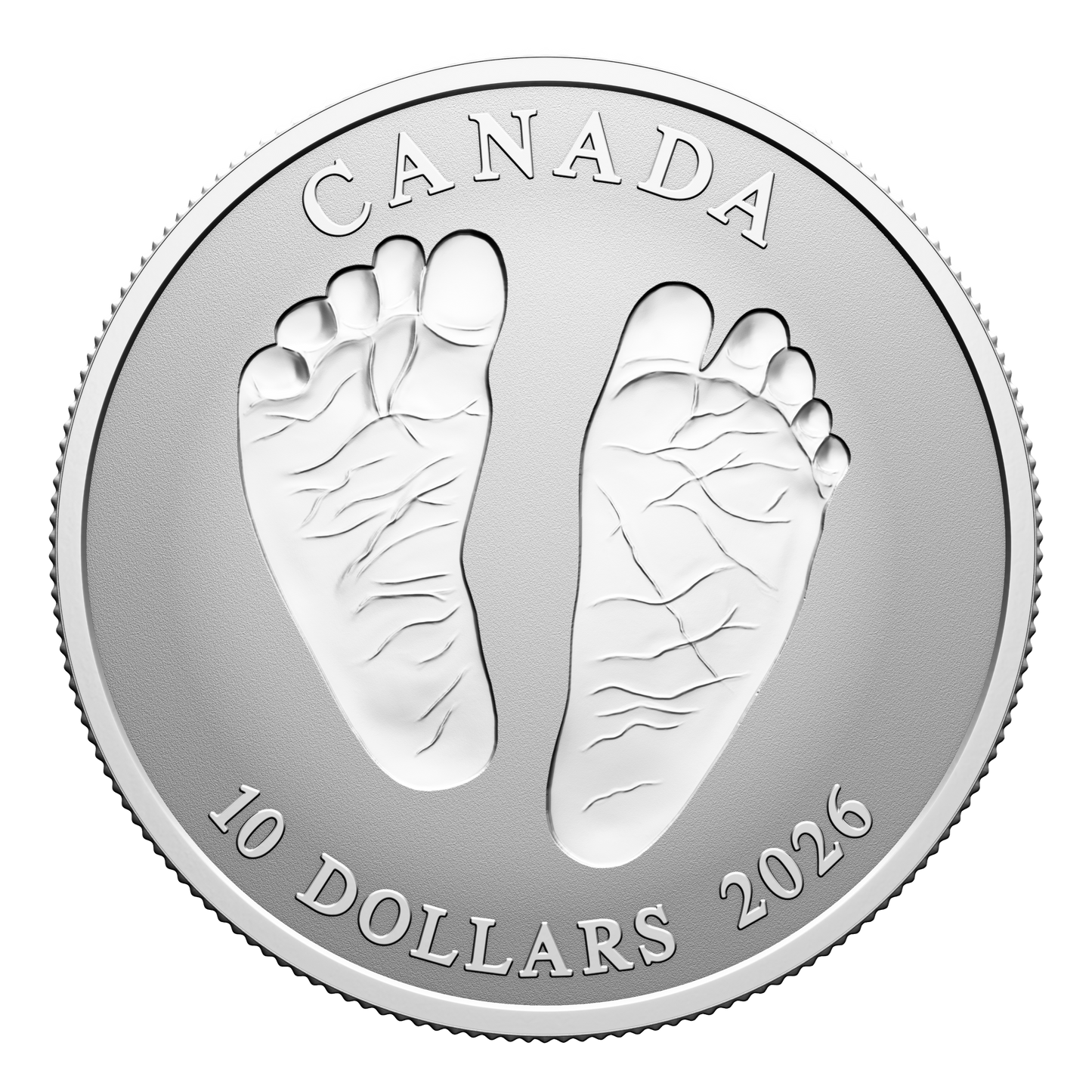 2026 Canada $10 Welcome to the World - Baby Feet Fine Silver (No Tax)
