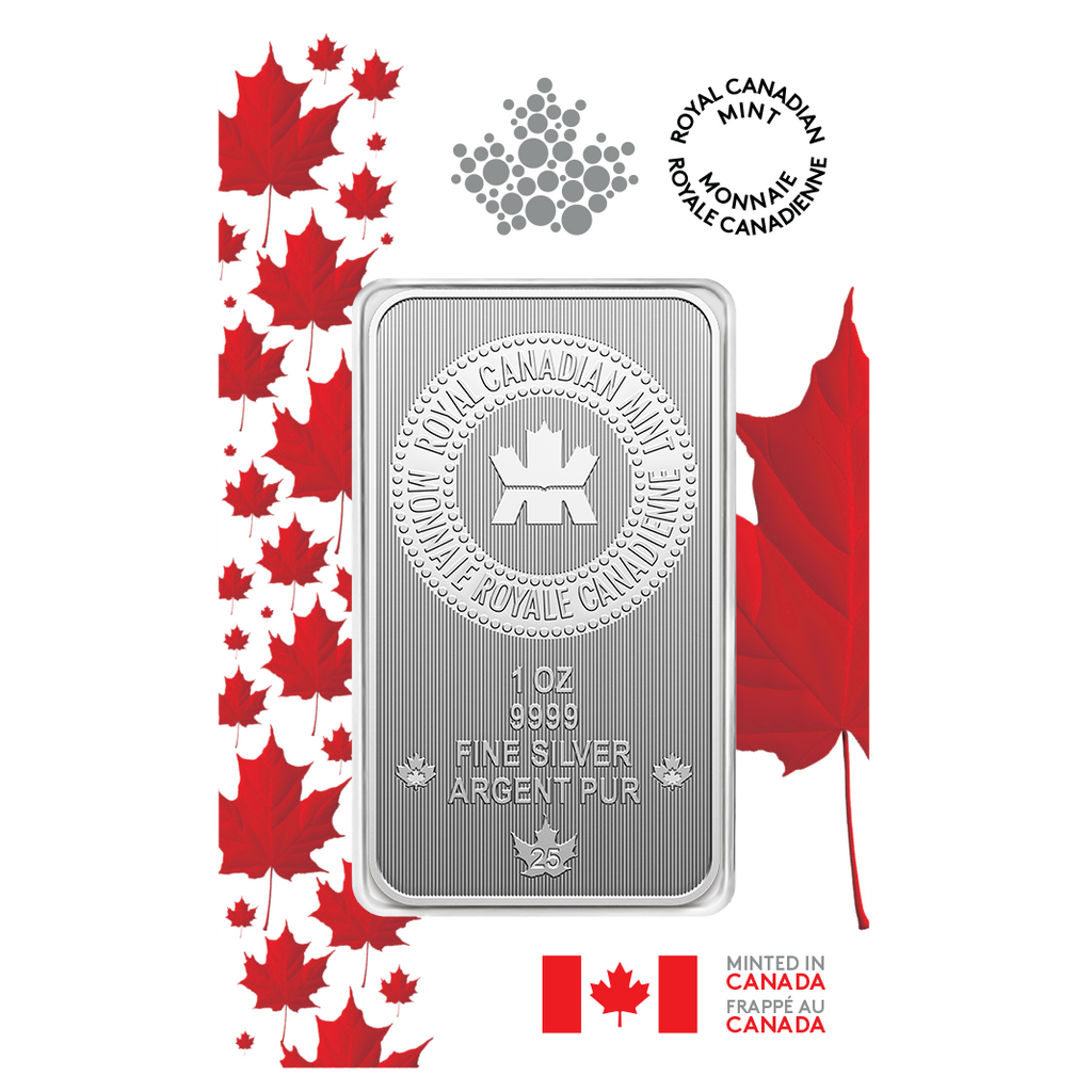 2025 Canada Premium Bullion - 1oz. 99.99% Pure Silver Bar in Proudly Canadian Packaging (No Tax)