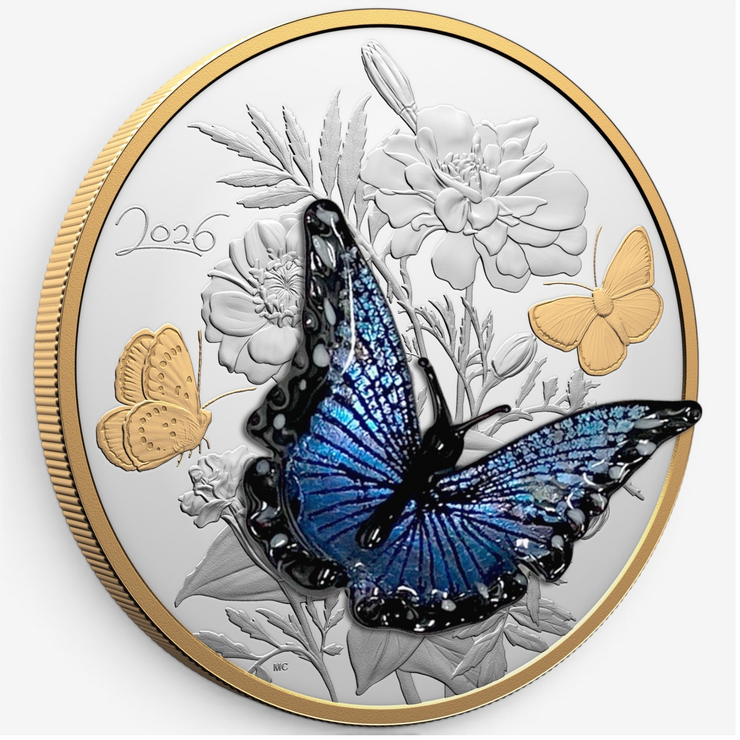 (Pre-Order) 2026 Canada $125 Murano Silvery Blue Butterfly Fine Silver Coin