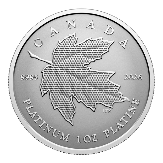 2026 Canada $300 Maple Leaf Forever Pure Platinum Coin (No Tax)