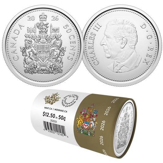 2026 Canada 50-cent Special Wrapped Original Roll of 25pcs