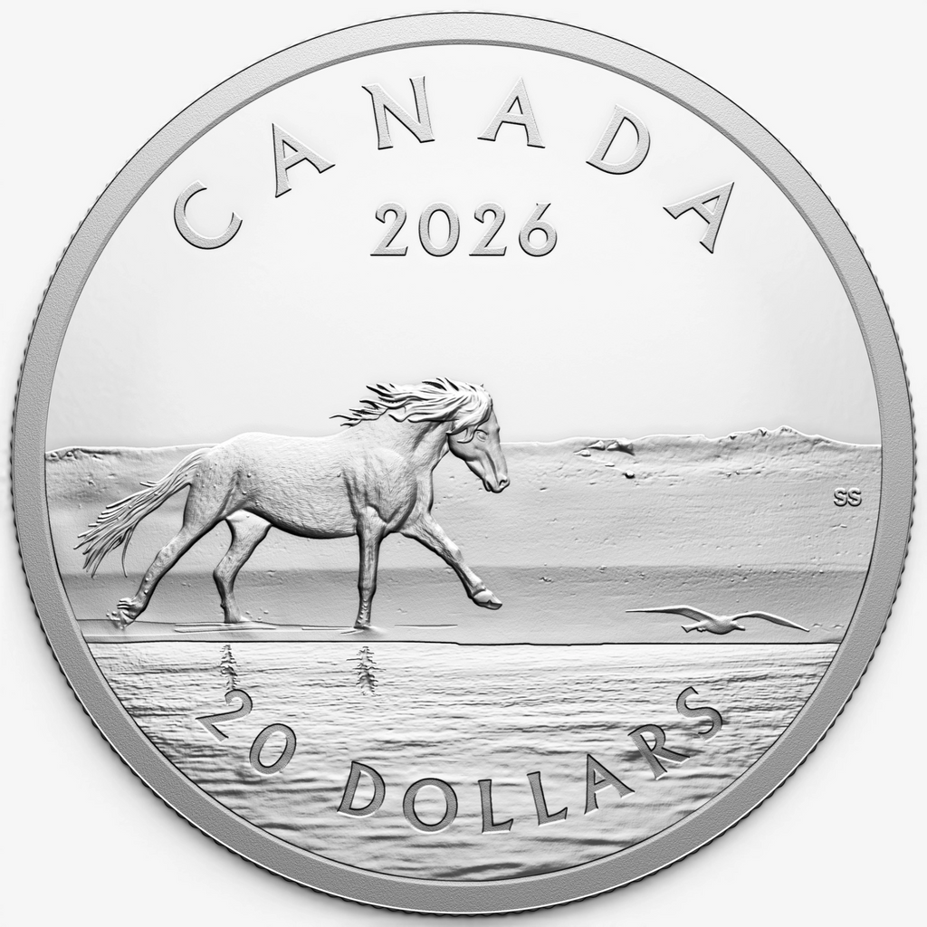 (Pre-Order) 2026 Canada $20 Sable Island Horses Fine Silver (No Tax)