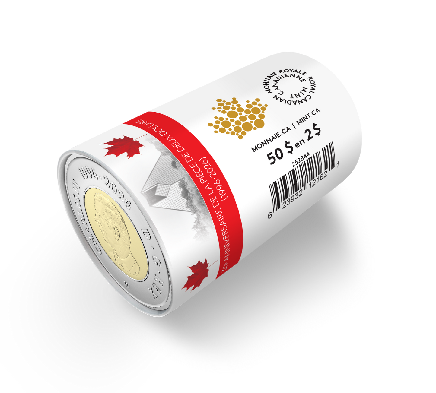 2026 Canada $2 30th Anniversary of the Toonie Collector's Edition Non-Circulation Special Wrap Roll of 25pcs