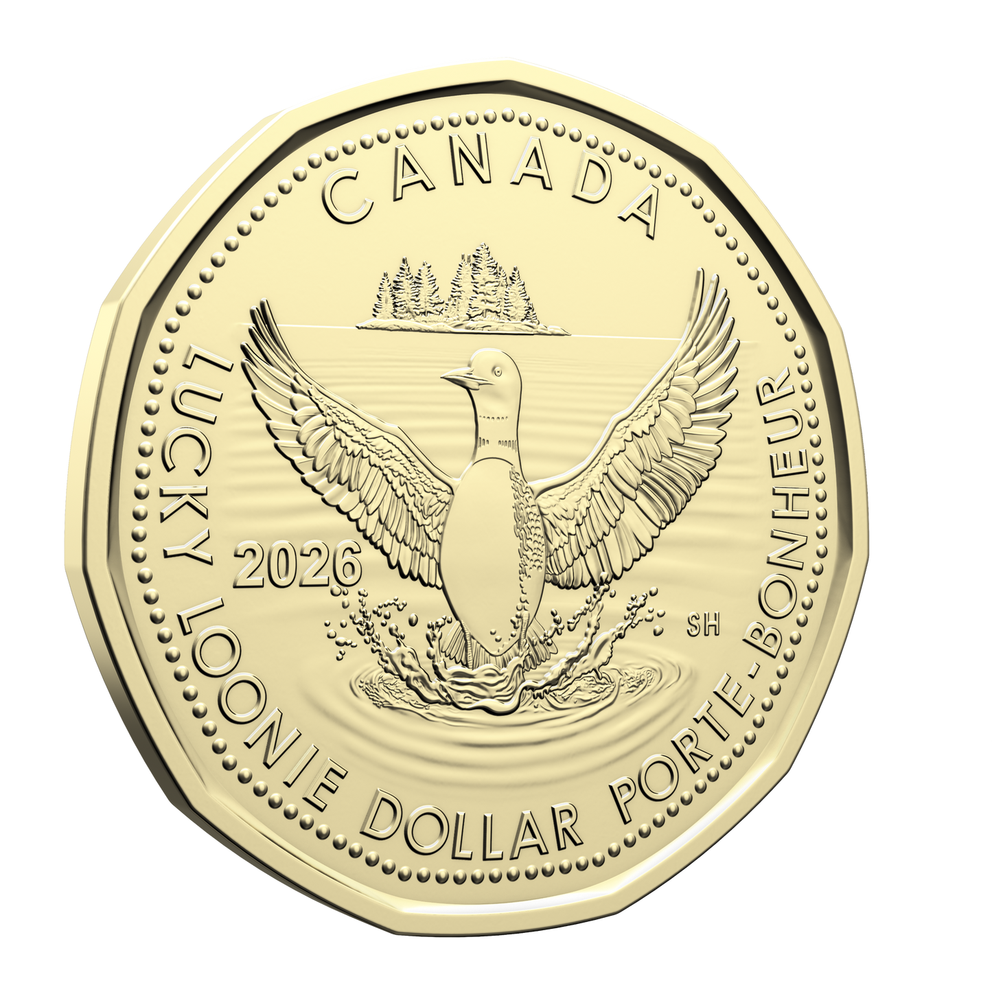 2026 Canada $1 Lucky Loonie in Keychain