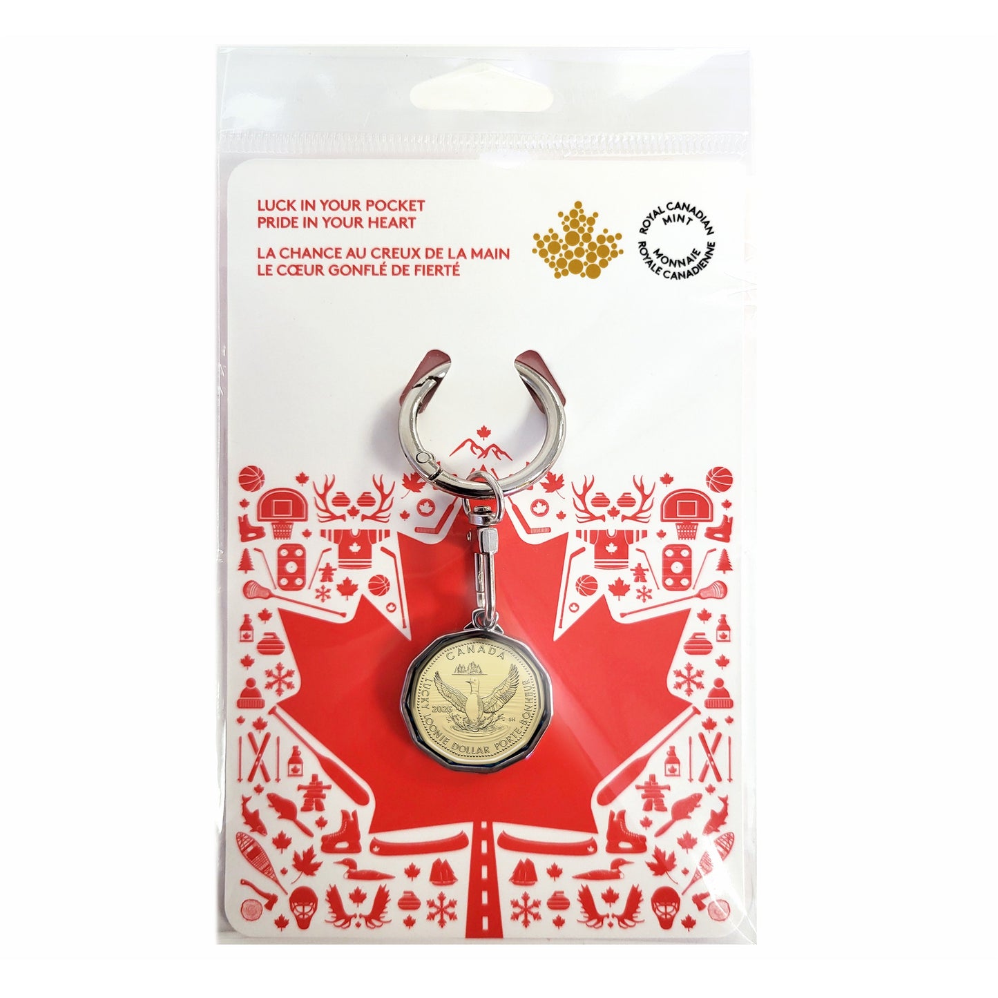 2026 Canada $1 Lucky Loonie in Keychain
