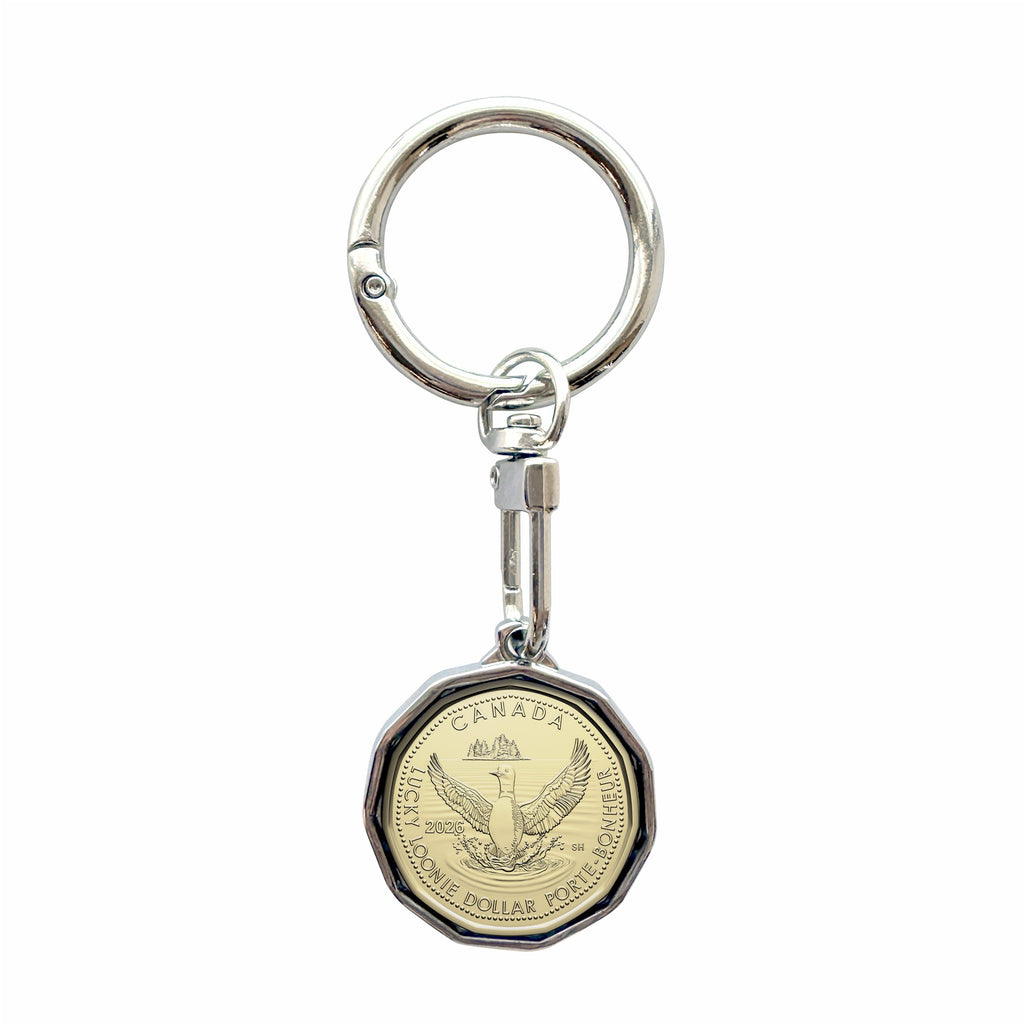 2026 Canada $1 Lucky Loonie in Keychain