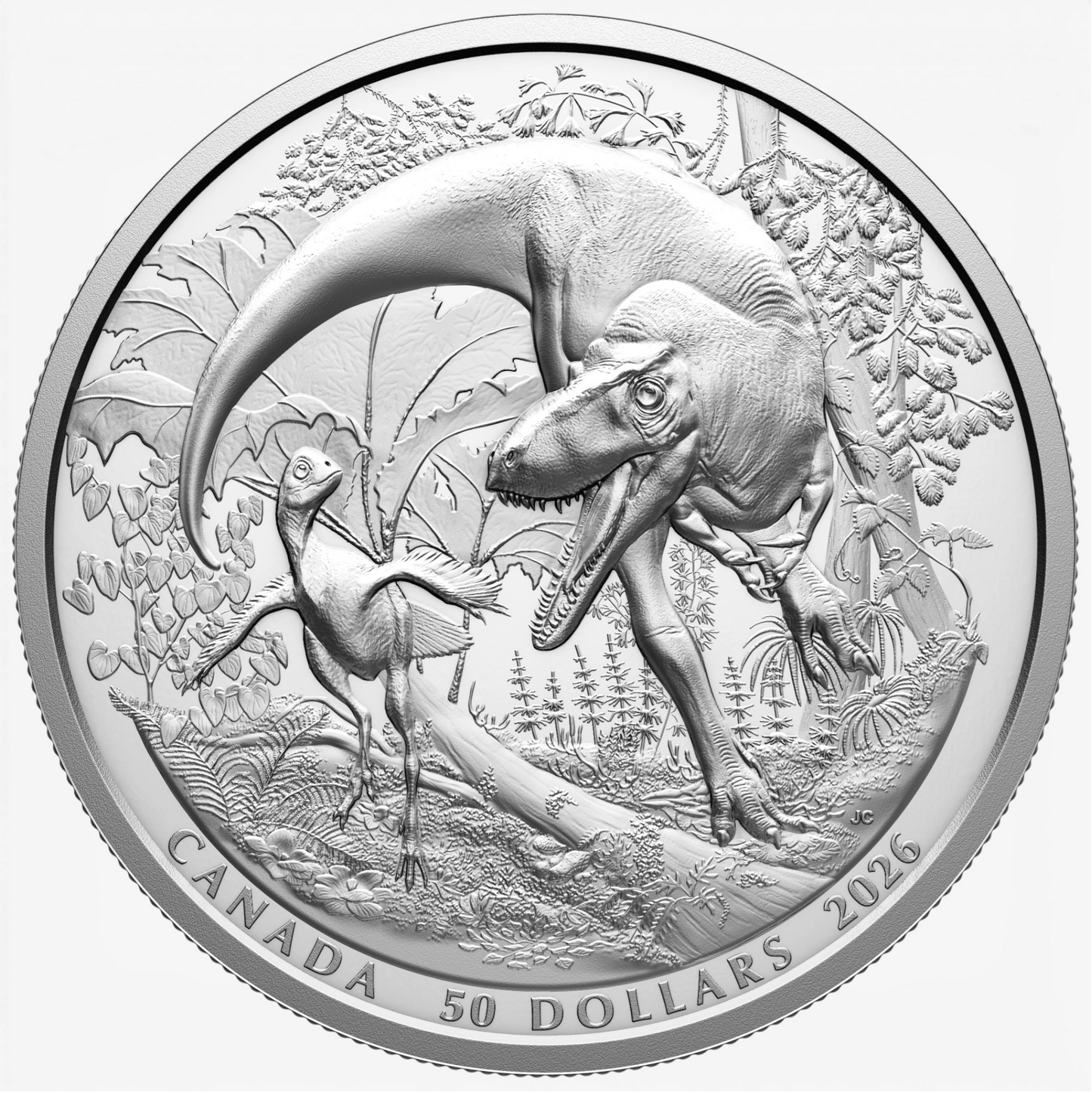 (Pre-Order) 2026 $50 Exceptional Discoveries - Dinosaurs of Canada Mintlab Fine Silver Coin (No Tax)
