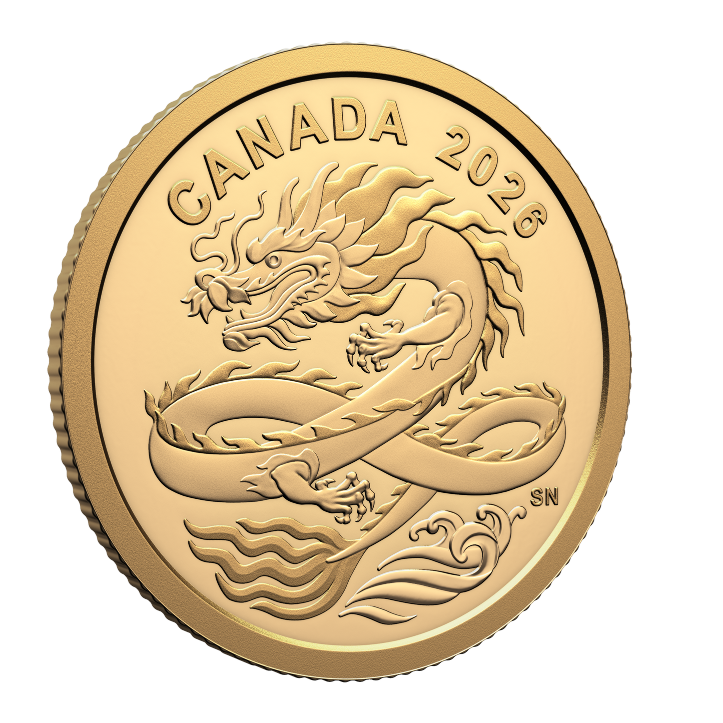 2026 Canada $8 Lucky Dragon 1/20 oz. 99.99% Pure Gold (No Tax)