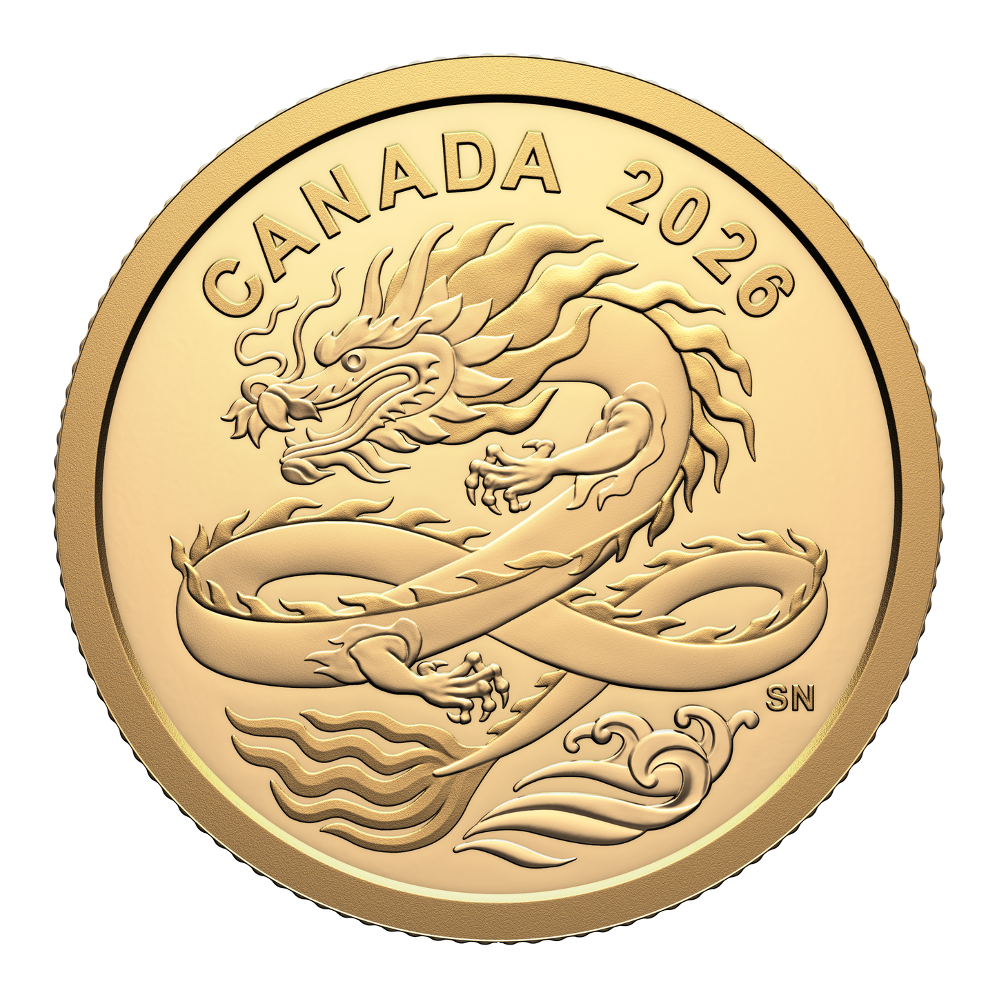 2026 Canada $8 Lucky Dragon 1/20 oz. 99.99% Pure Gold (No Tax)