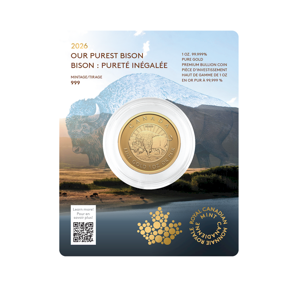 2026 Canada $200 Our Purest Bison 1 oz. 99.999% Pure Gold (No Tax)