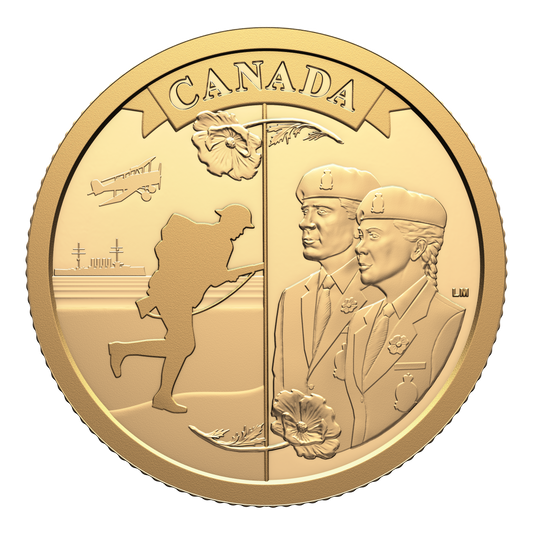 2026 Canada $100 100th Anniversary of the Royal Canadian Legion 1/4 oz. Pure Gold (No Tax)