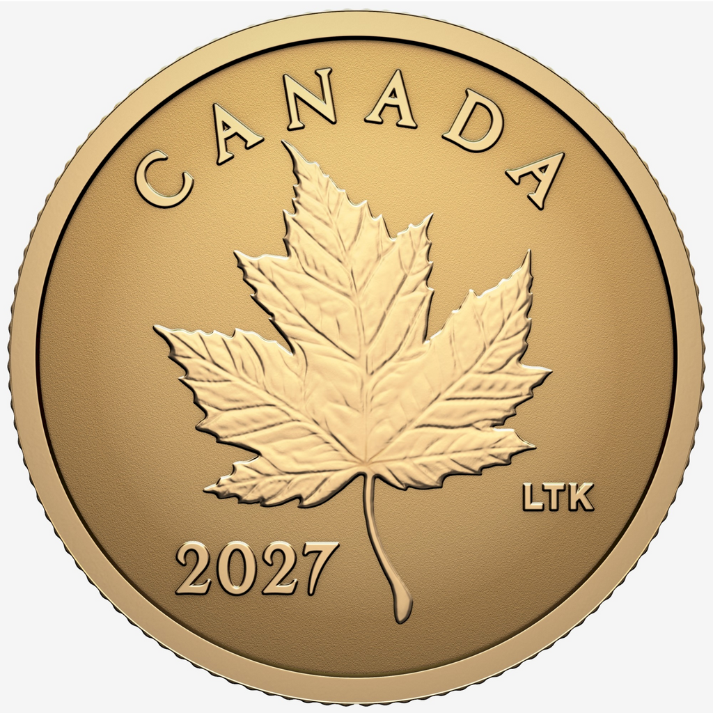(Pre-Order) 2027 Canada $1 Iconic Maple Leaf 0.5 g Pure Gold Coin (No Tax)