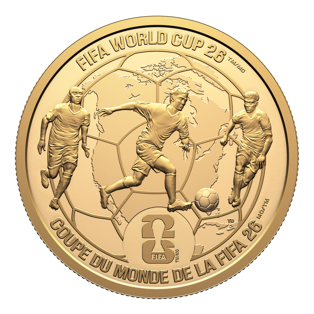 2026 Canada $200 FIFA World Cup 2026™: We All Play Together 1oz. Pure Gold (No Tax)