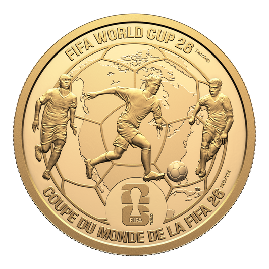 2026 Canada $200 FIFA World Cup 2026™: We All Play Together 1oz. Pure Gold (No Tax)