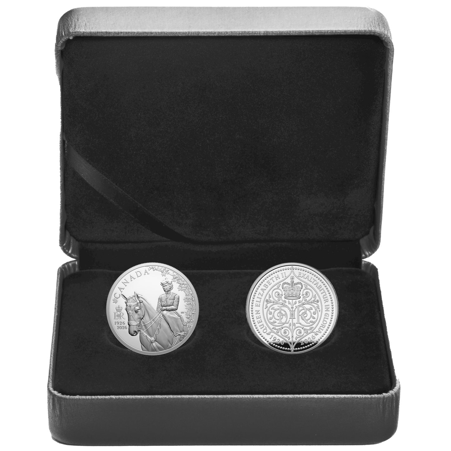 2026 Canada/UK 100th Anniversary of the Birth of Queen Elizabeth II Fine Silver 2-coin Set (No Tax)