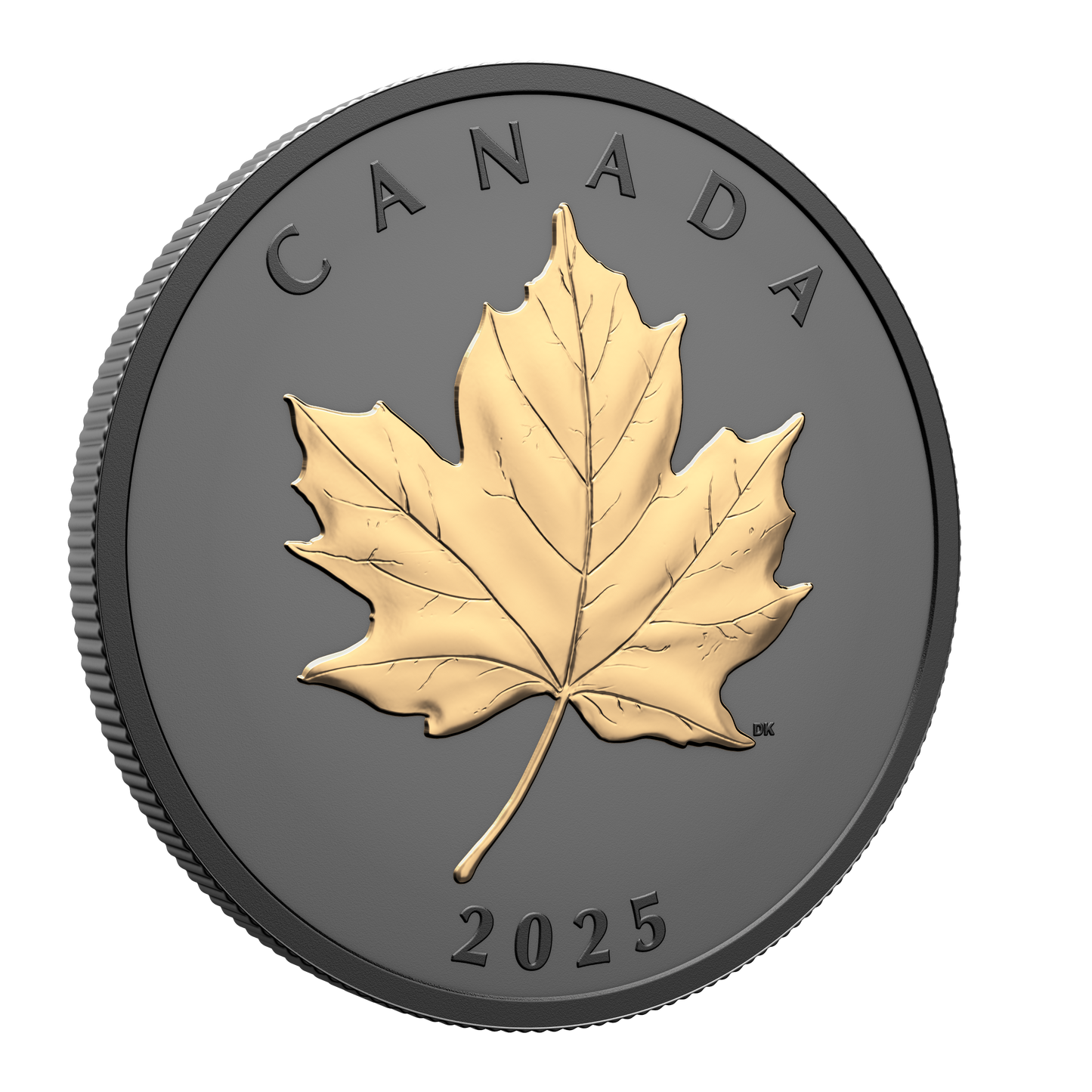 2025 Canada $20 Gilded Elegant Maple Leaf Fine Silver (No Tax)