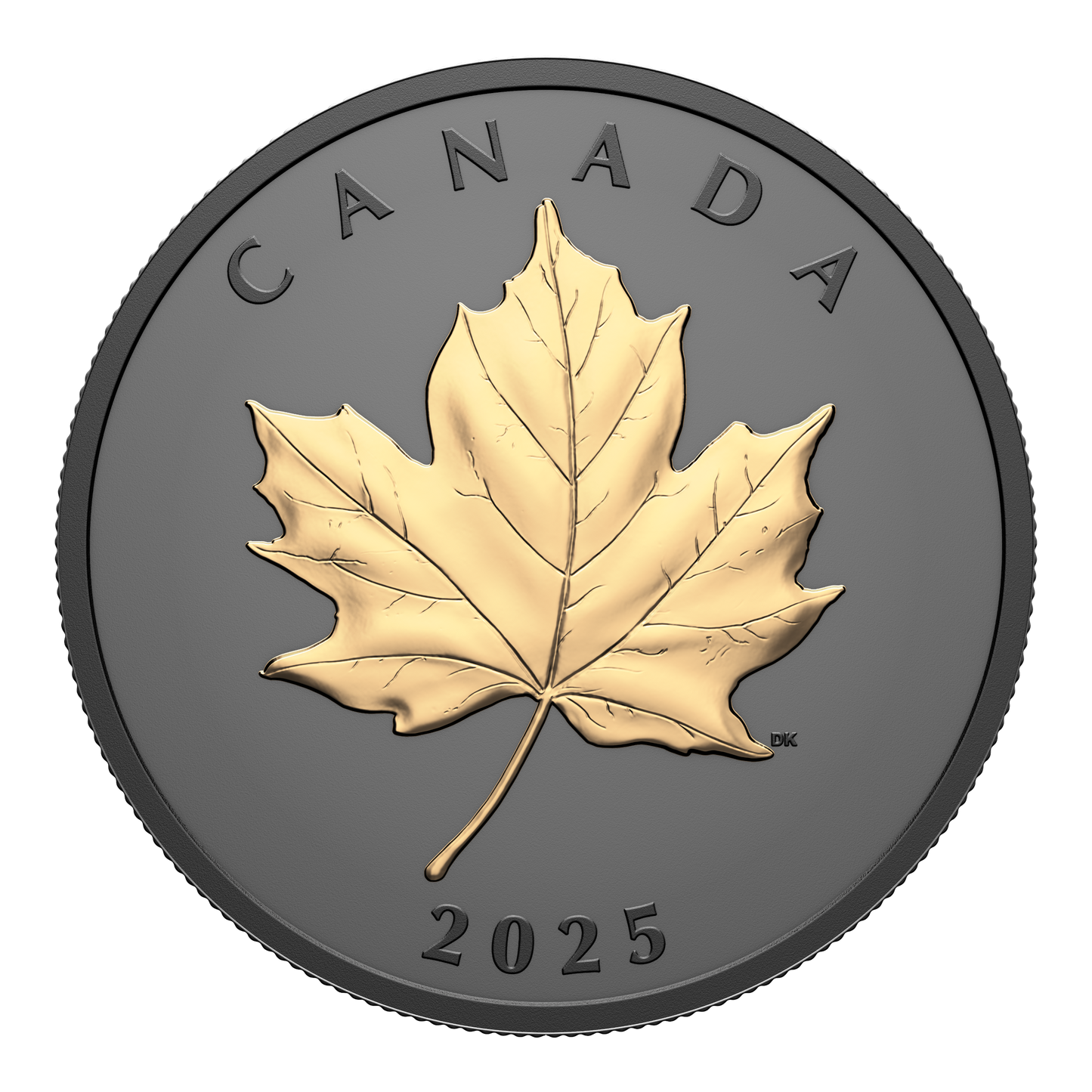 2025 Canada $20 Gilded Elegant Maple Leaf Fine Silver (No Tax)