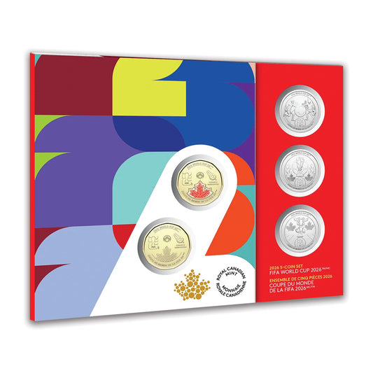 (Pre-Order) 2026 Canada FIFA World Cup 2026TM/MC Five Coin Set